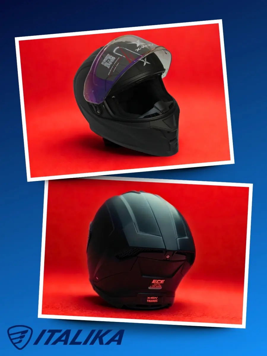 Casco X-KOV Thanos negro mate