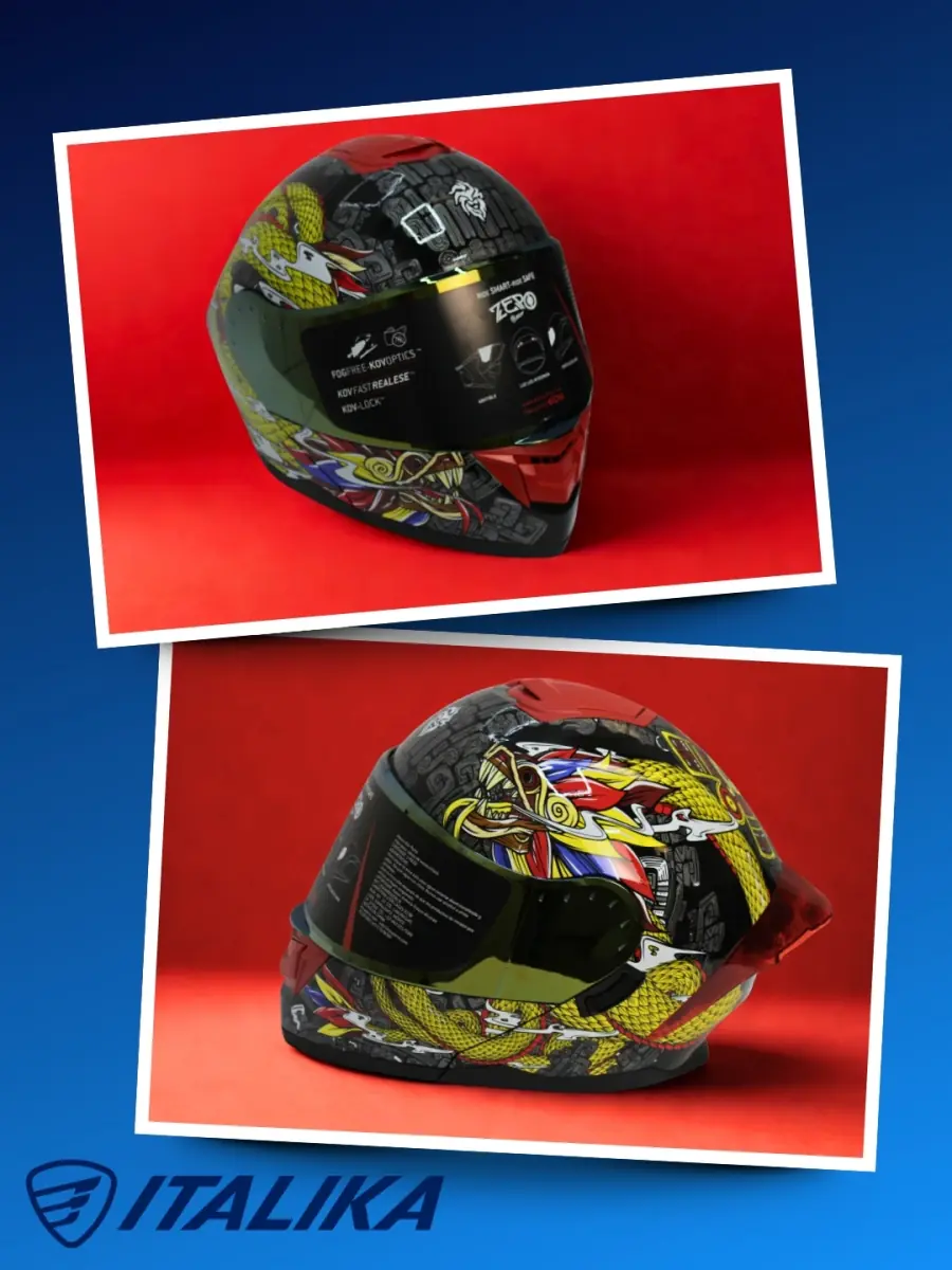 Casco con gráficos prehispánicos