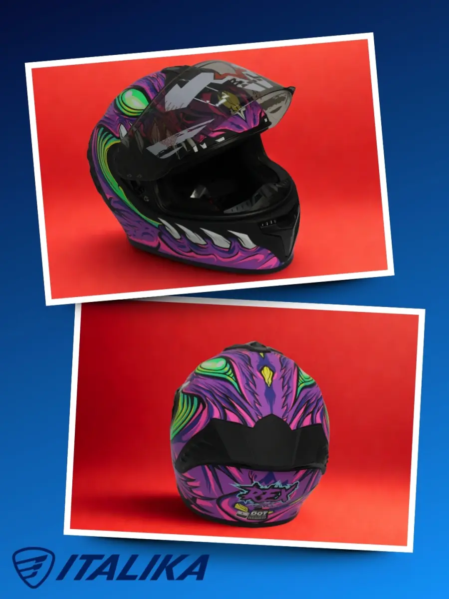 Casco REX con diseño de criatura
